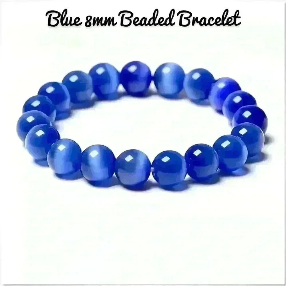 Vibrant Blue Beaded Fashion Statement Bracelet